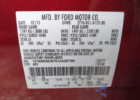 2014 Ford Explorer Xlt z USA, uszkodzony, nr VIN 1FM5K8D87EGA26796